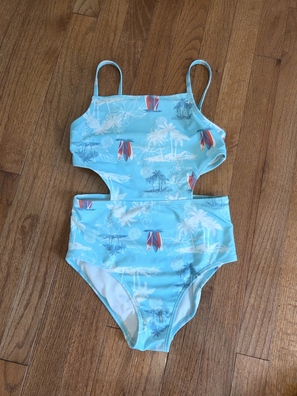 Carter's Kid Beach Print 1-Piece Cut-Out Swimsuit